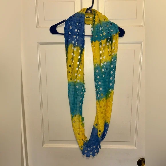 Bkue yellow infinity scarf holy gradient cute party travel winter sexy warm cute - Picture 1 of 4